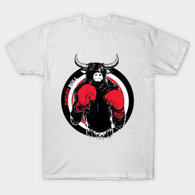 Angry bull T-Shirt by hcreativeart